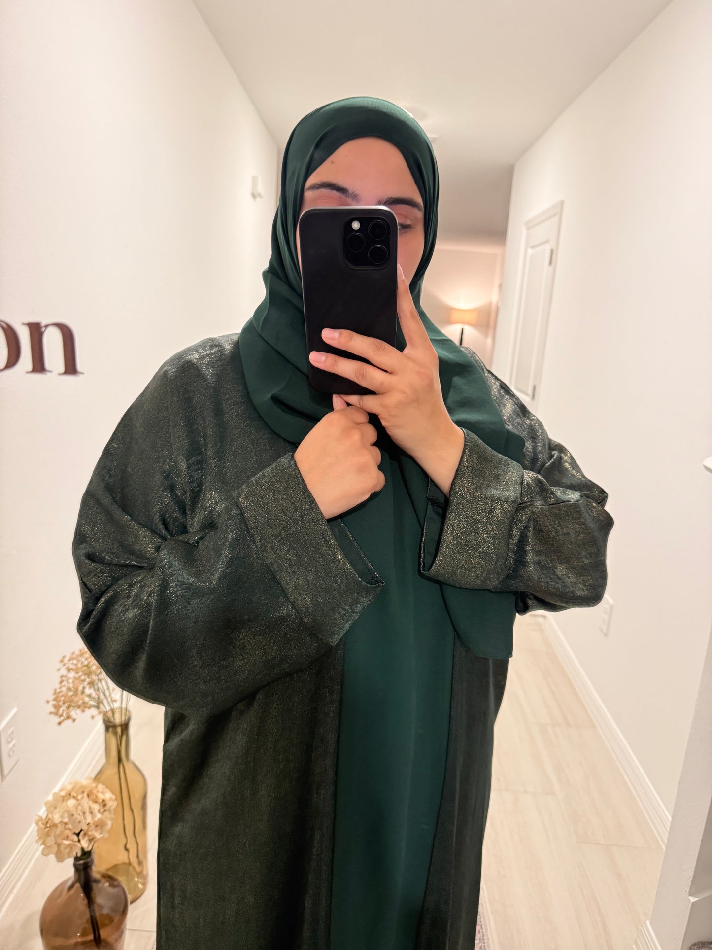 Green 2 Piece Abaya