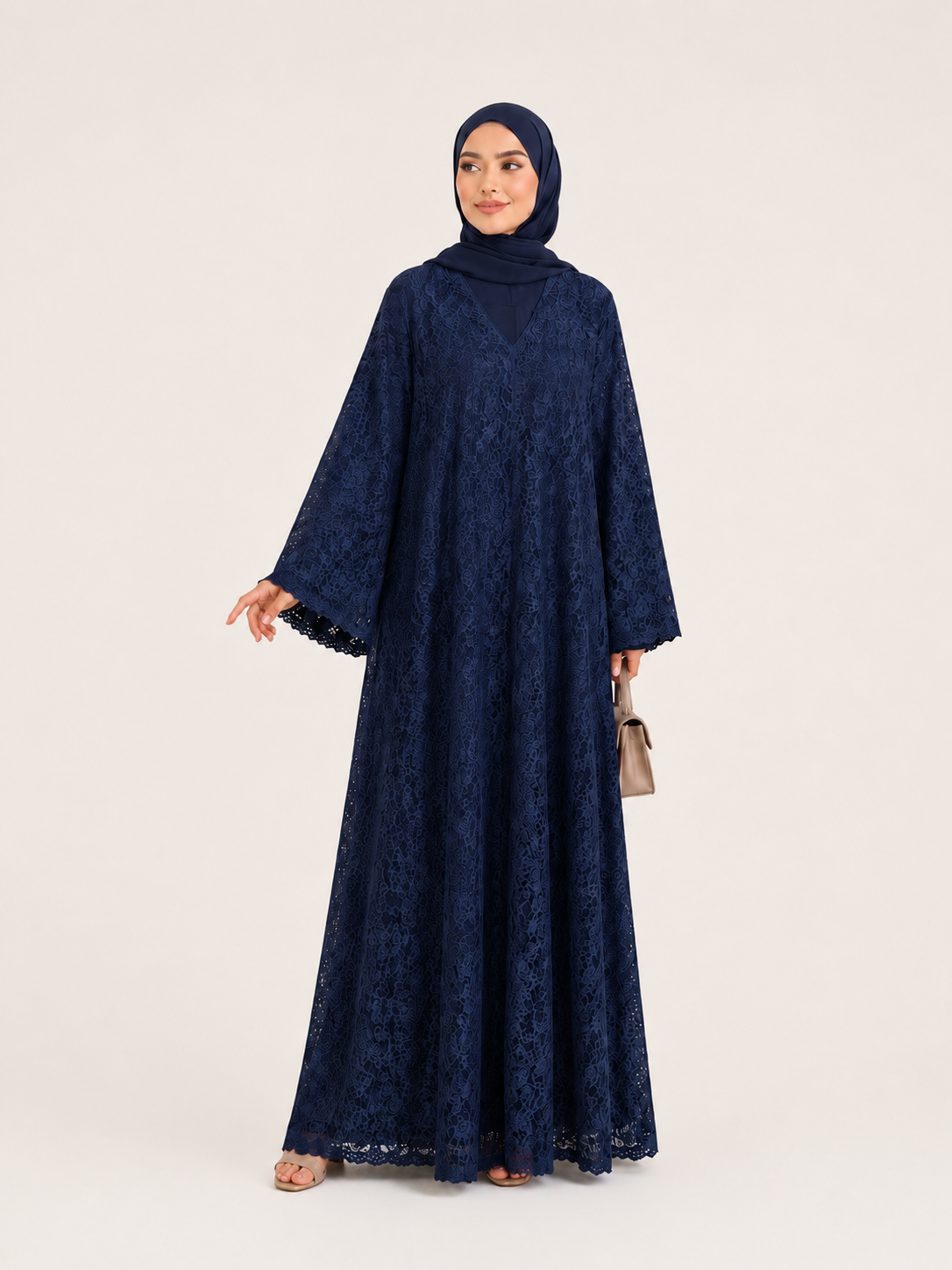 Blue Lace Abaya