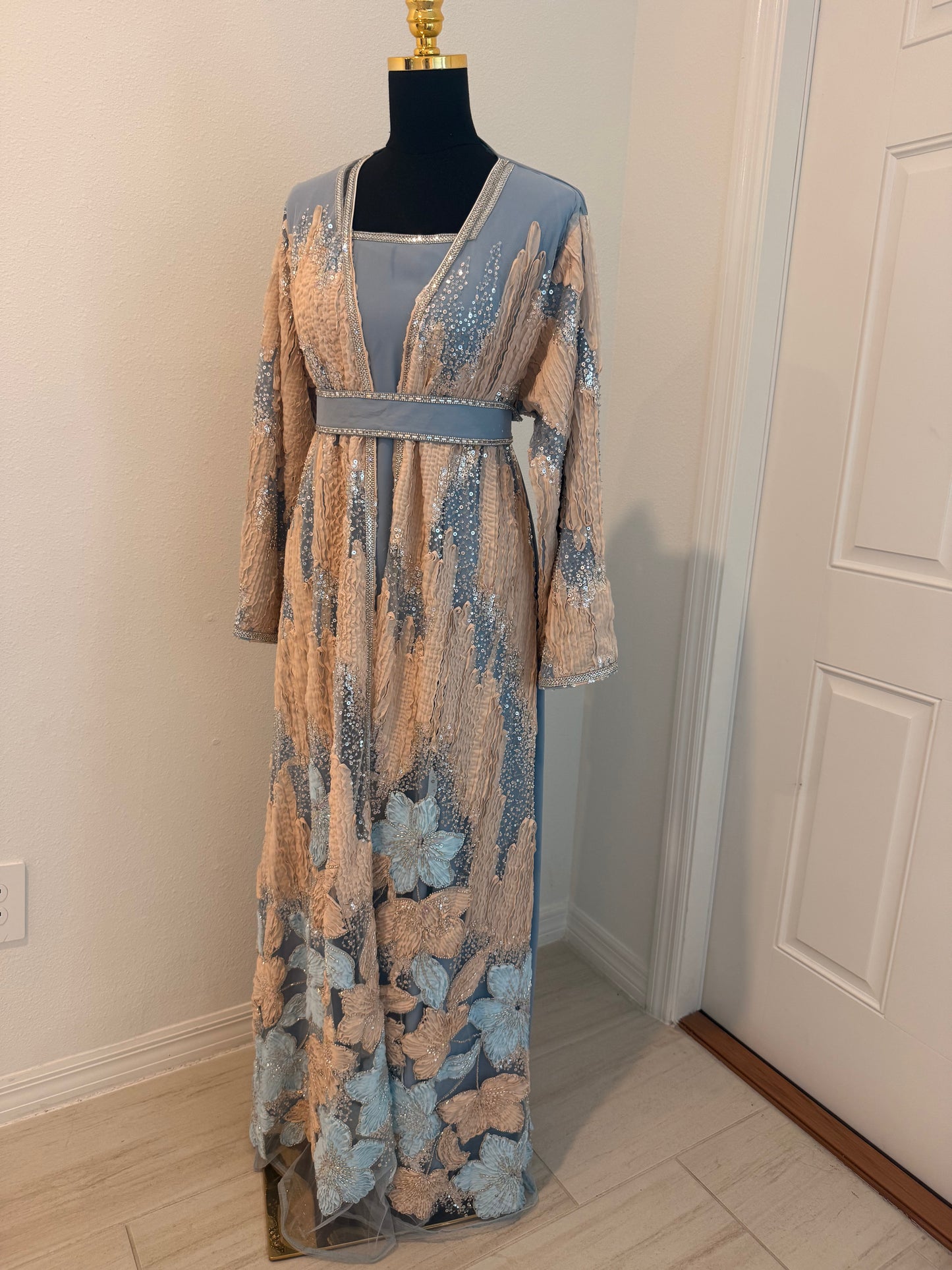 Blue Flower Kaftan