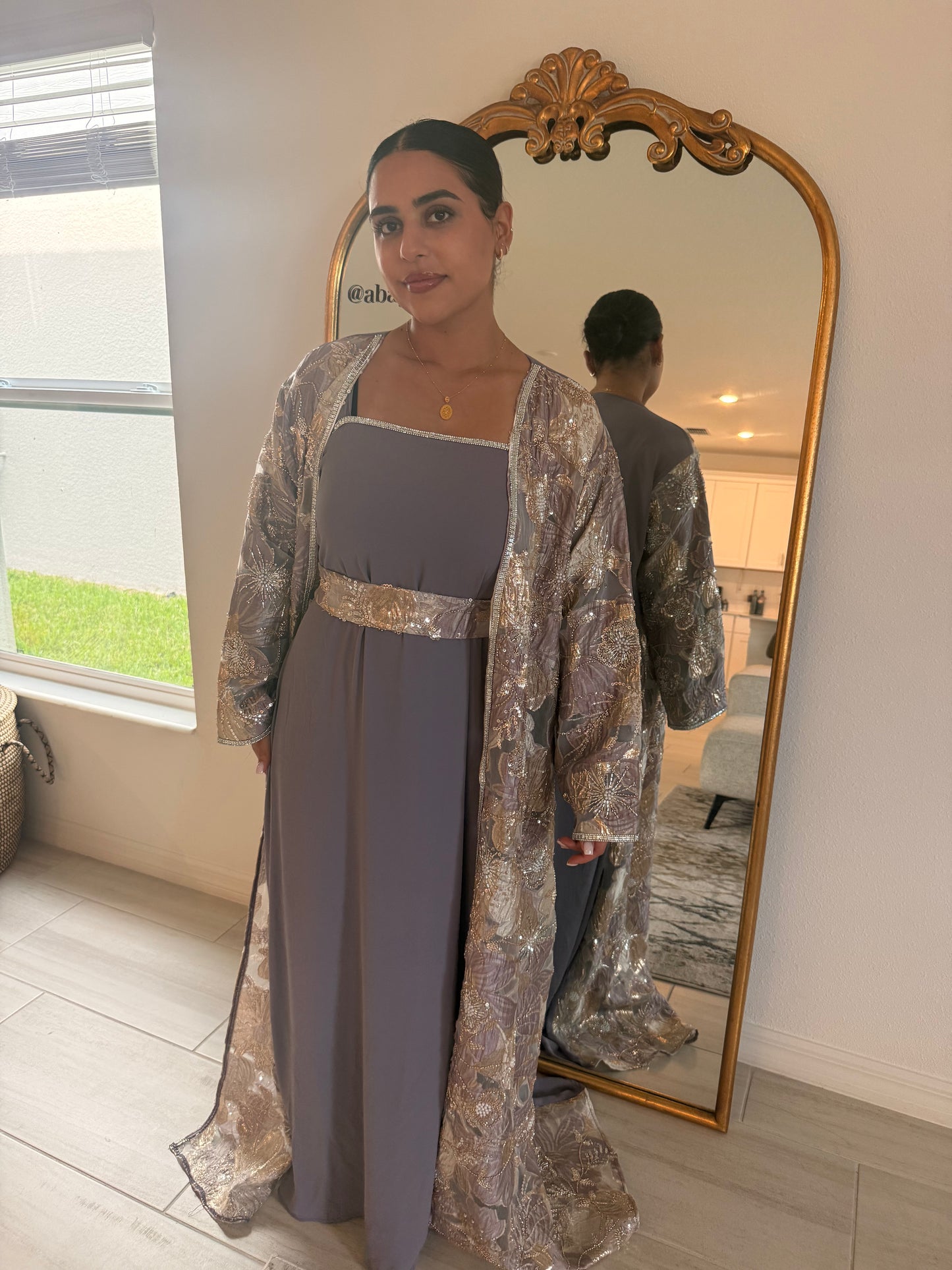 Purple Two Piece Kaftan