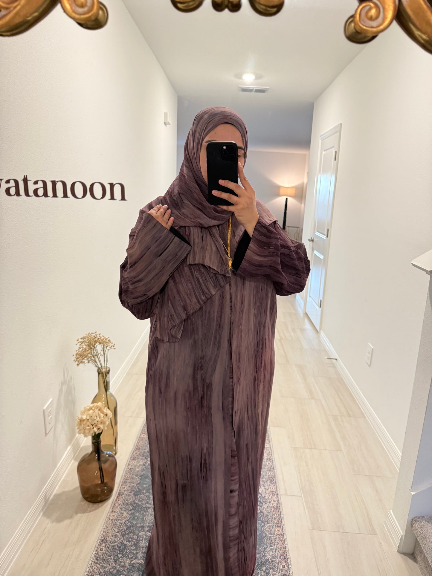 Purple Pattern Abaya