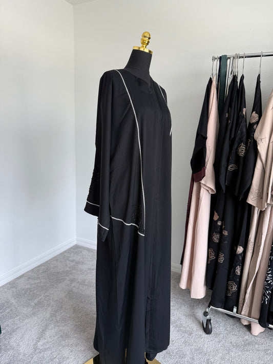 Classy Black Abaya with Light Beading
