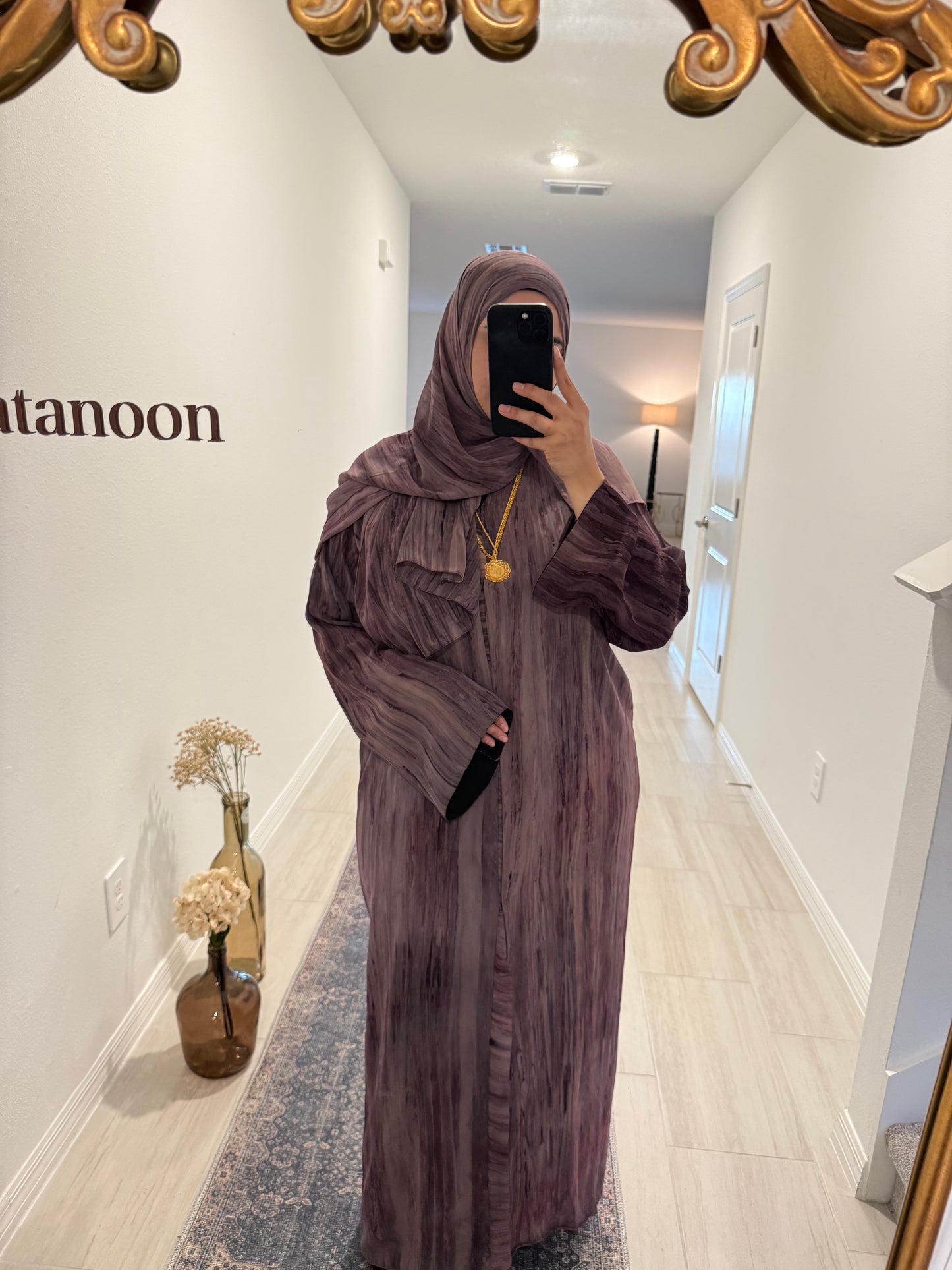 Purple Pattern Abaya