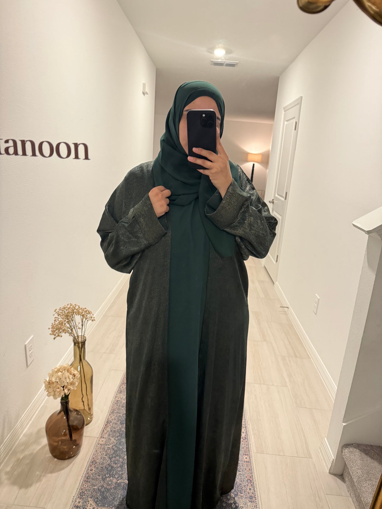 Green 2 Piece Abaya