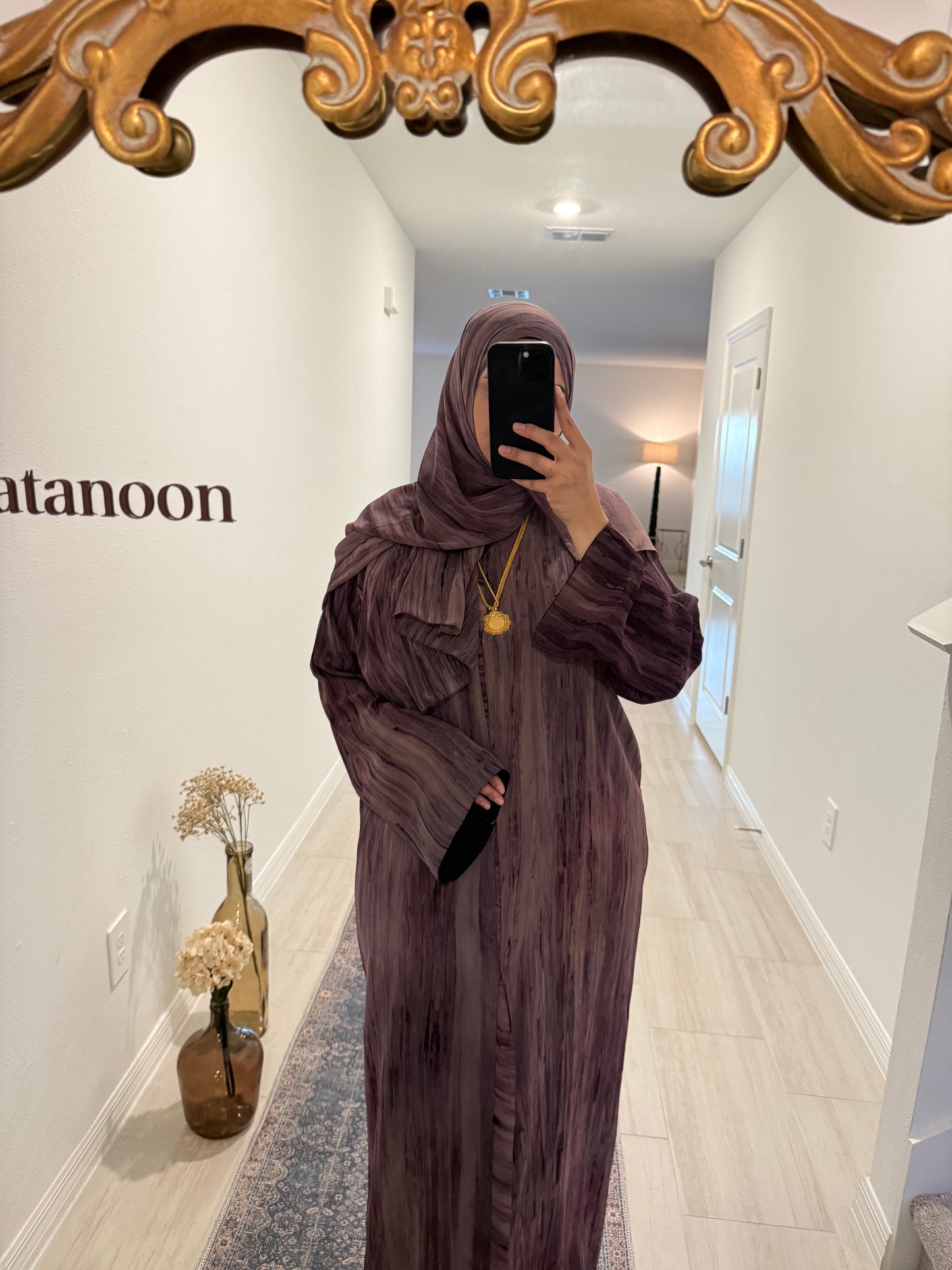Purple Pattern Abaya