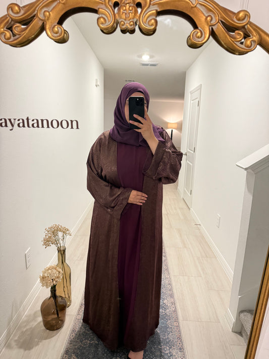 Purple 2 Piece Abaya