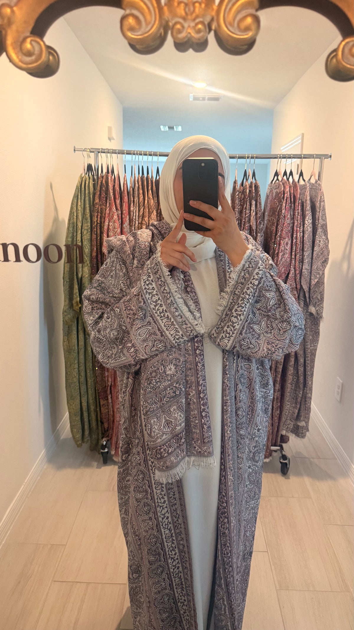 Light Purple Pashmina Abaya