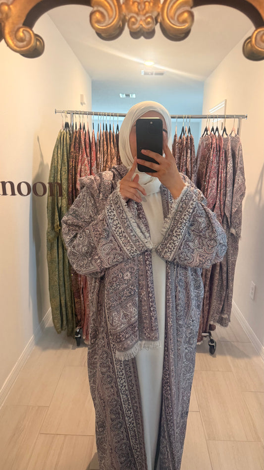 Light Purple Pashmina Abaya