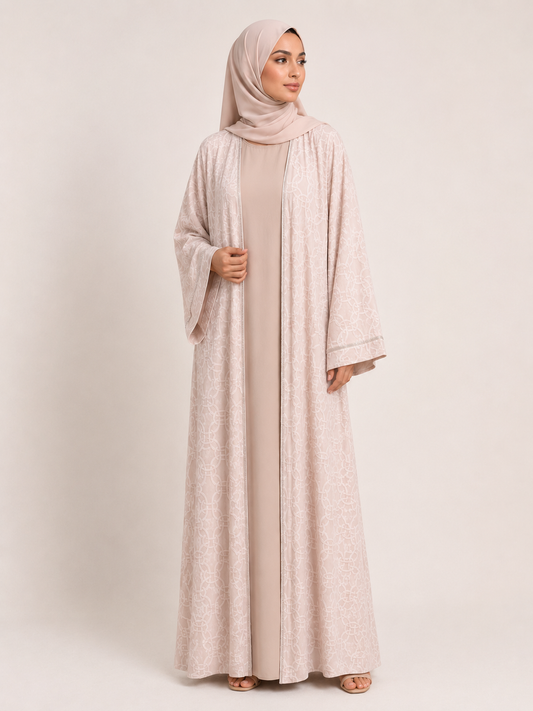 Two Piece Blush Abaya