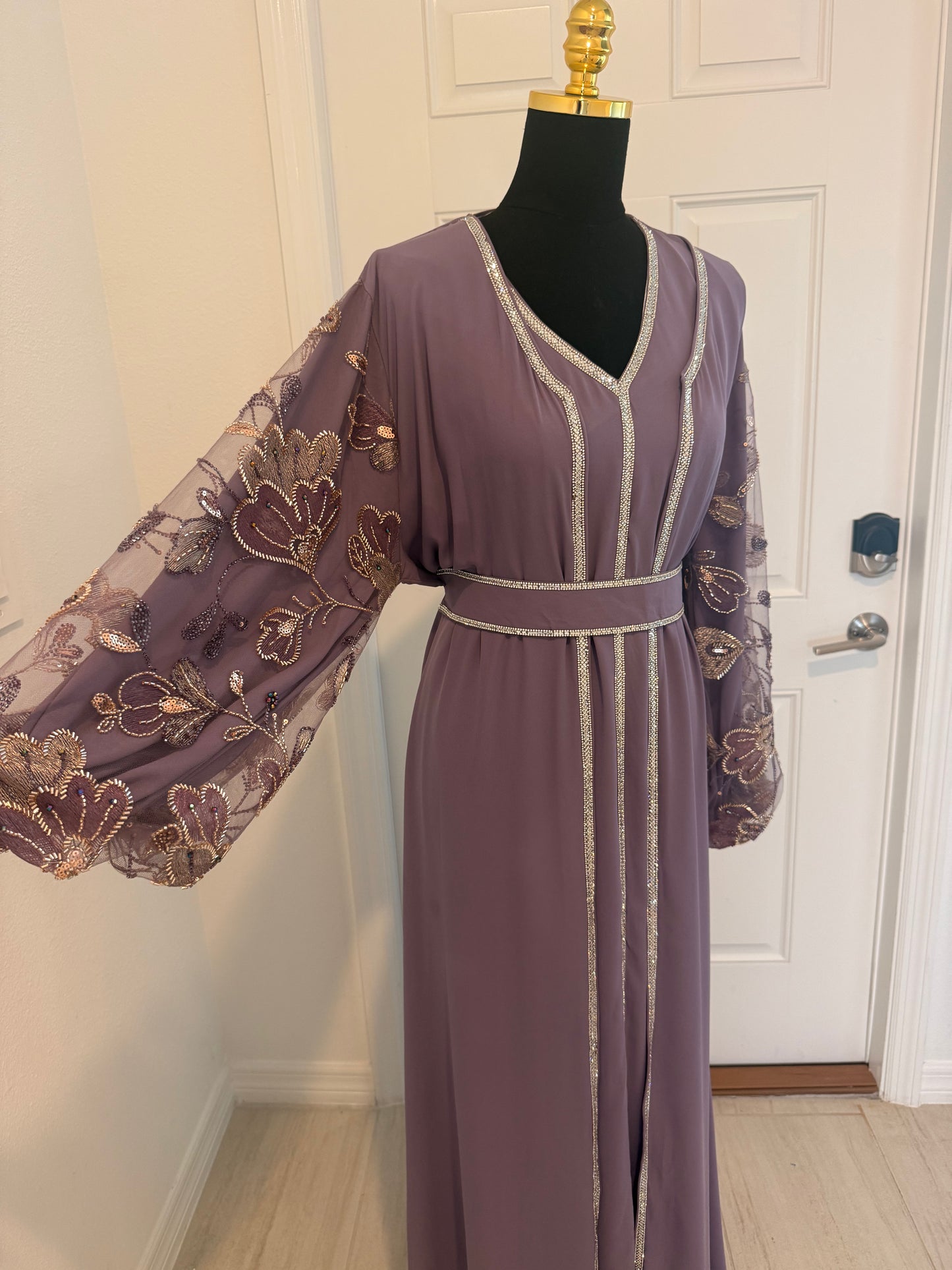 Purple Flower Kaftan