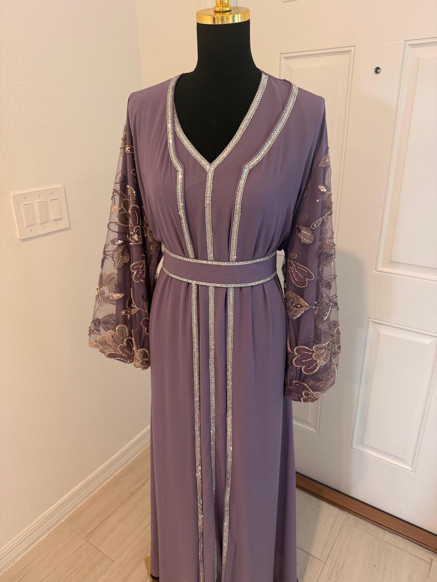 Purple Flower Kaftan