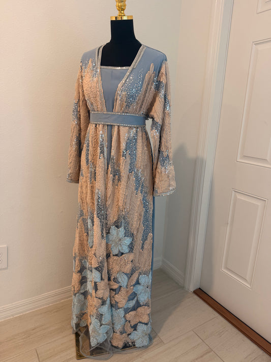Blue Flower Kaftan