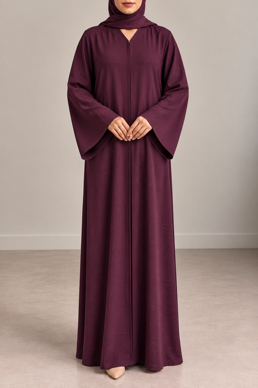 Closed Abaya Burgundy