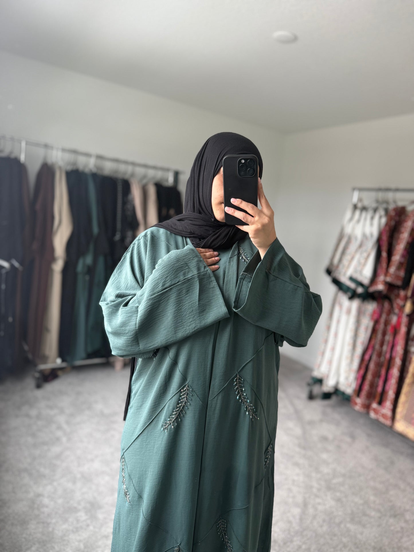 Teal Abaya (2 Piece)